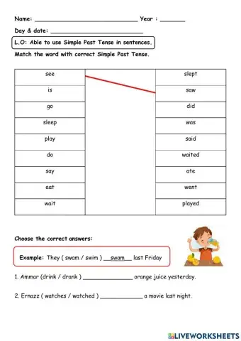 Simple Past Tense