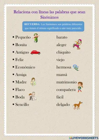 Sinónimos y antónimos