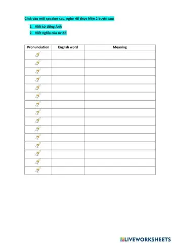 Vocab Checking - Test 14 + VT Unit 1-5