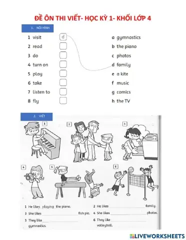 Ôn thi viết- hk 1