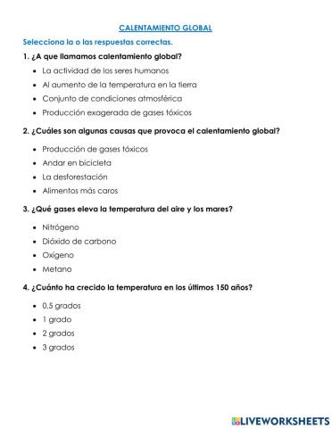 Calentamiento Global