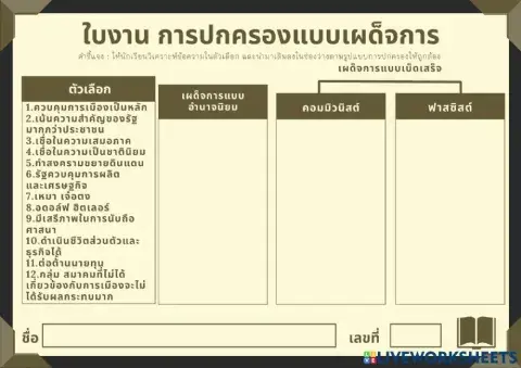 ระบอบการปกครองแบบเผด็จการ
