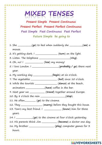Mixed tenses