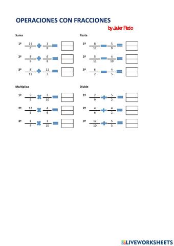 Operaciones con fracciones 3