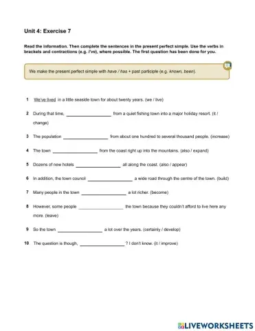 Mindset IELTS 2 - Grammar & Vocabulary Skills Modules - Unit 4 Ex7