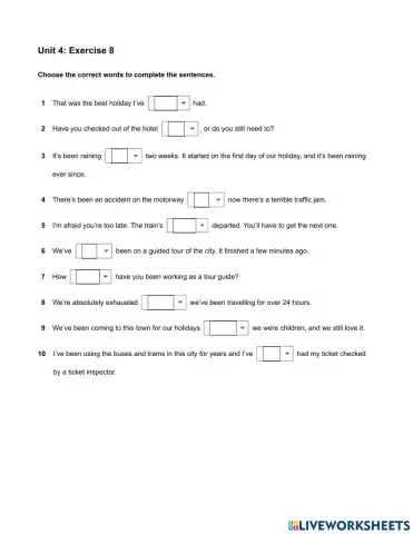 Mindset IELTS 2 - Grammar & Vocabulary Skills Modules - Unit 4 Ex8