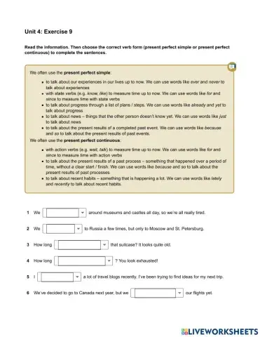 Mindset IELTS 2 - Grammar & Vocabulary Skills Modules - Unit 4 Ex9