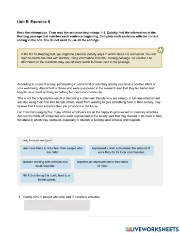 Mindset IELTS 2 - Reading Skills Modules - Unit 5 Ex8