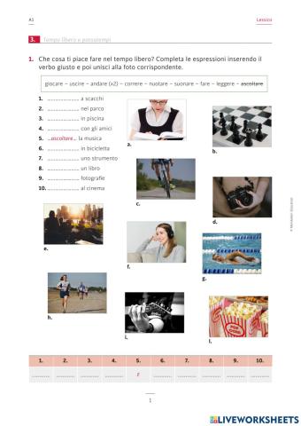 Attività del tempo libero