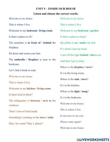 EOW2 - Unit 5 - Song