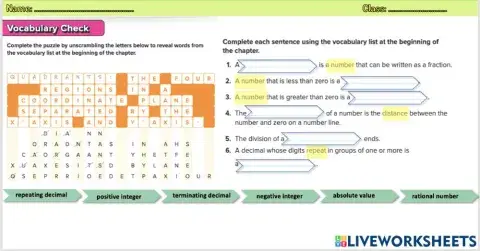Integers and the coordinate plane
