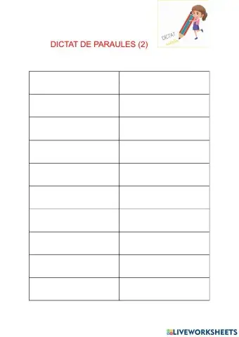 Dictat de paraules (2)