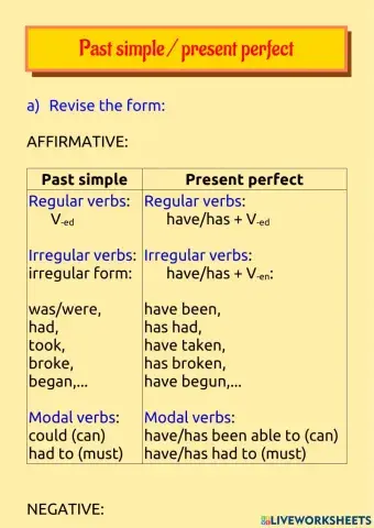 Past simple - present perfect - 11