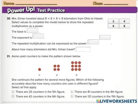 Powers and Exponents