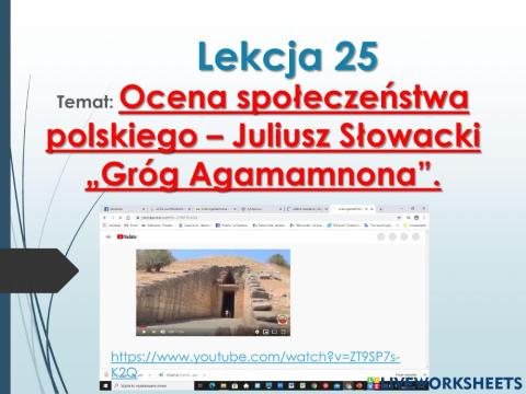Juliusz Słowacki -Grób Agamemnona-