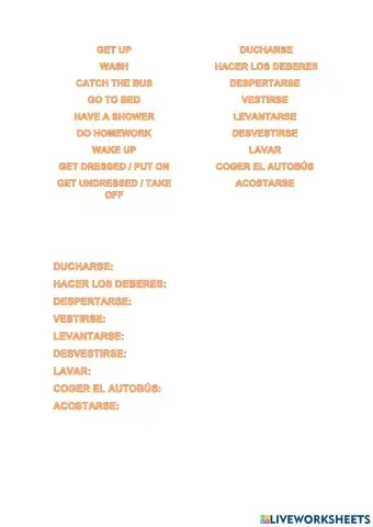 Vocabulario del día a día