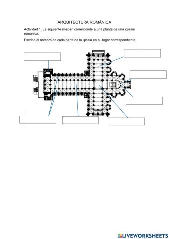 Planta de iglesia románica