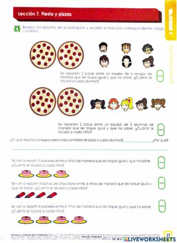 Reparto con fracciones