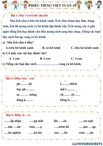 Tiếng việt tuần 19 số 1