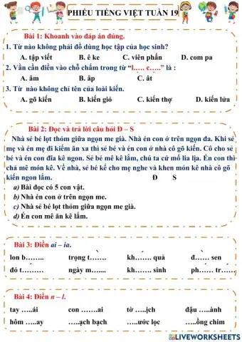 Tiếng việt tuần 19 số 2