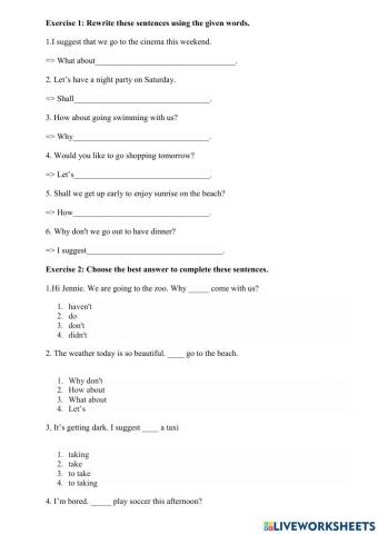 Suggestions with let and what about