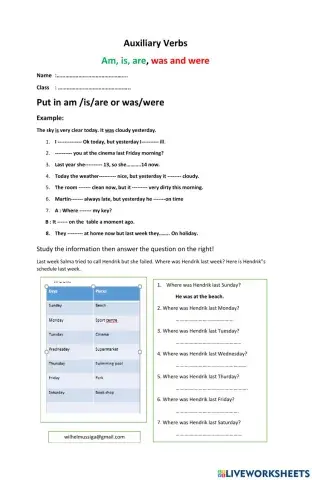 Auxiliary verbs