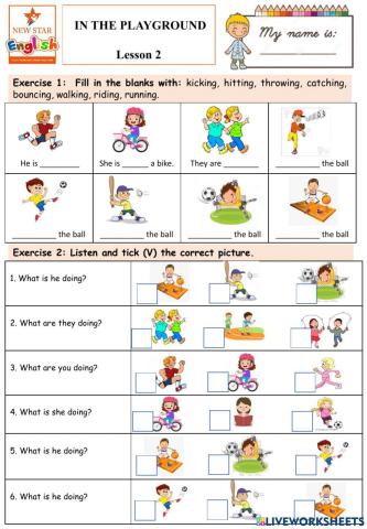 Vi11- In the playground- Lesson 2