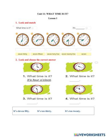 English 4 UNIT 11 L1