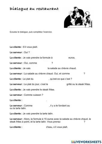 Dialogue au restaurant