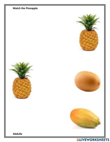 Match the pineapple