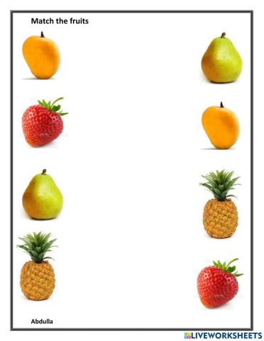 Math the fruits
