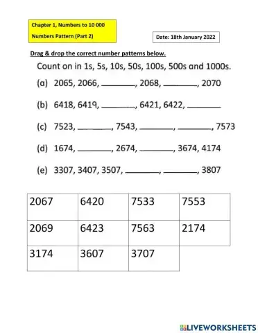 Number Patterns (Part 1)