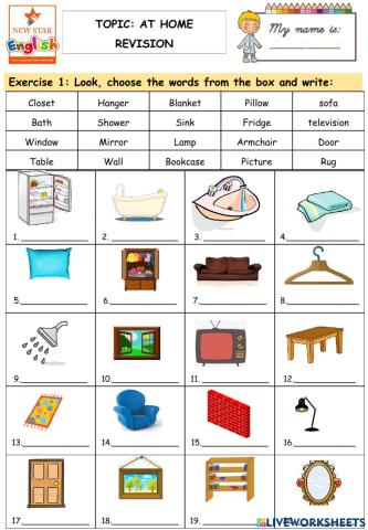 Starters 1C- At home- Revision