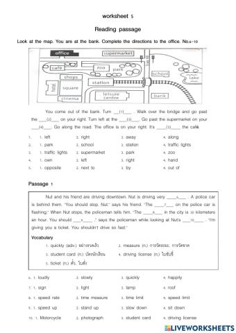 Worksheet 5 Reading passage