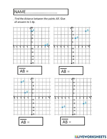 Pythagorean theorem with coordinates