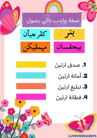 Sifat Wajib Bagi Rasul