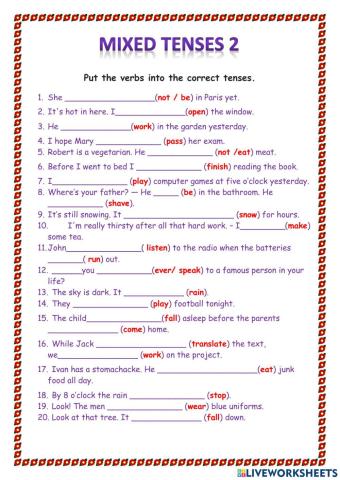 Mixed tenses 2