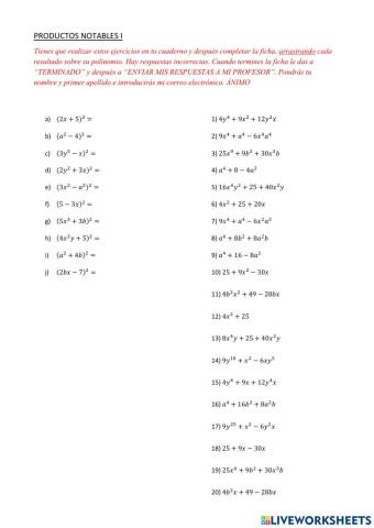 Identidades notables 1 y 2