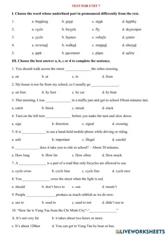 TA7-Test unit 7 (MLH)