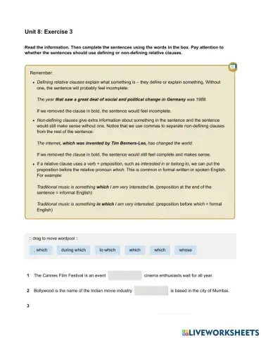 Mindset IELTS 3 - Grammar & Vocabulary Skills Modules - Unit 8 Ex3