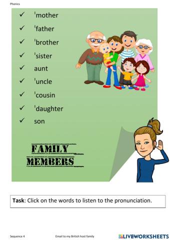 Phonics Family members