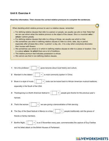 Mindset IELTS 3 - Grammar & Vocabulary Skills Modules - Unit 8 Ex4