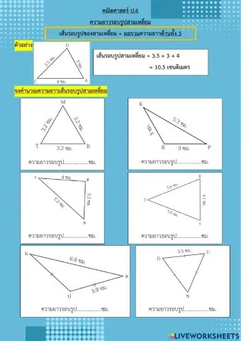 เส้นรอบรูปสามเหลี่ยม