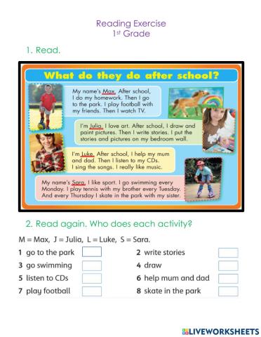 Family & Friends2 U6 Reading