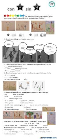 Ortografía - homófonas con la H