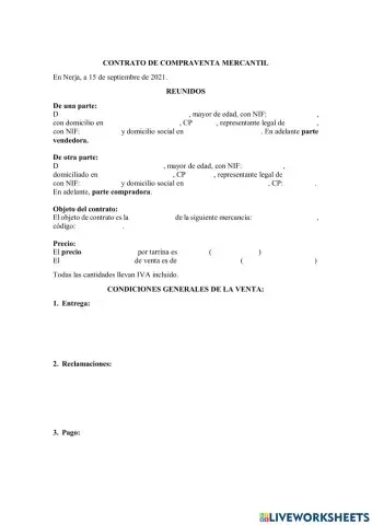 Contrato compraventa mercantil act 2