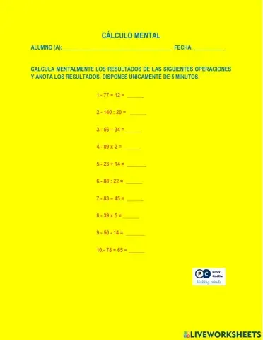 Calculo mental 2