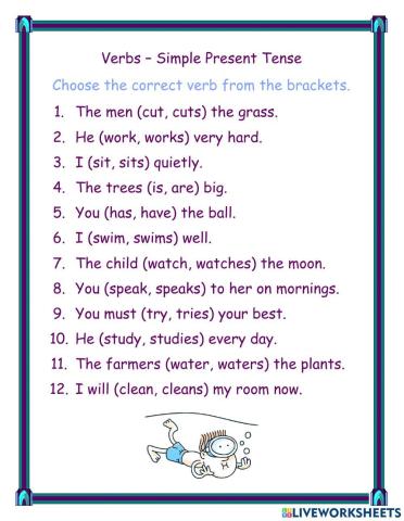 Verbs - Simple Present Tense 2