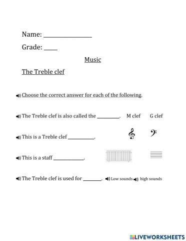 CPS Grades 1&2 The Treble Clef