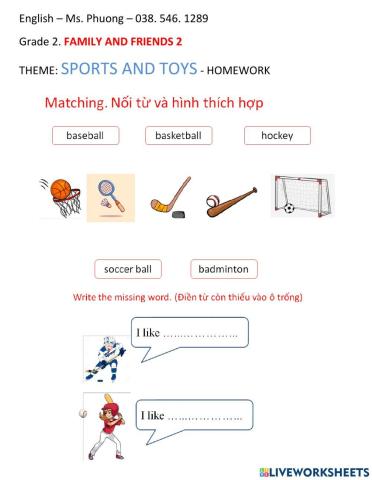 Sports and toys